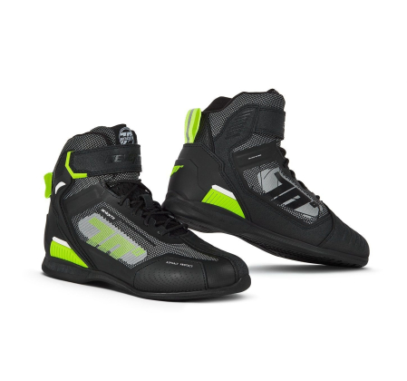 INCALTAMINTE - Ghete moto Seventy SD-BR2 Veloce negru/galben fluor