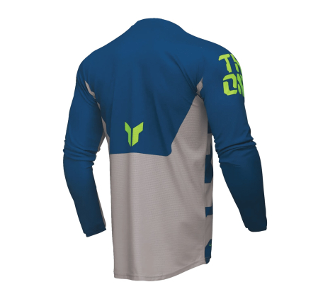 Tricou motocross Thor Launchmode Forge albastru/gri/galben fluor [2]