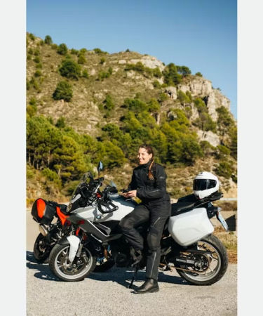 Pantaloni moto textili Raven Ostrava Air Lady (Dama) -  Ventilati - Protectii CE genunchi - Negru [7]