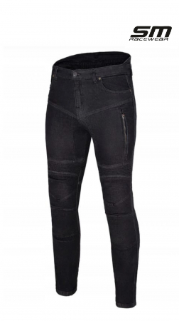 ECHIPAMENTE - Blugi moto SM Racewear Chaser - Barbati - Urban - Protectii CE - Material rezistent la abraziune (Kevlar/Aramida) - Albastru/Negru