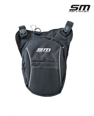Genti & Bagaje - Borseta moto SM Racewear Rave - prindere talie-picior cu incuietori rapide, reglaje multiple și compartiment extensibil cu fermoar