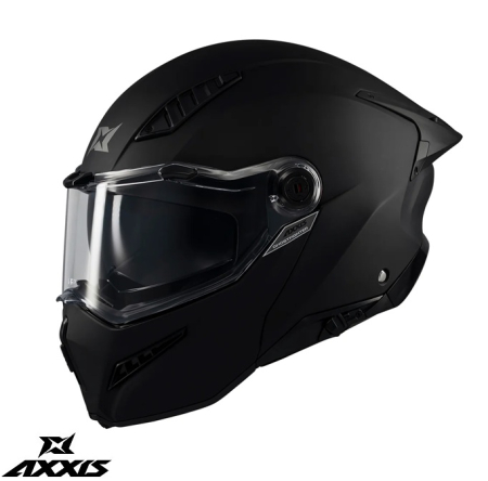ECHIPAMENTE - Casca modulabila (flip-up) Axxis GhostFighter SV A1 negru mat (ochelari soare integrati) Pinlock Ready - tip viziera: MT-V-36