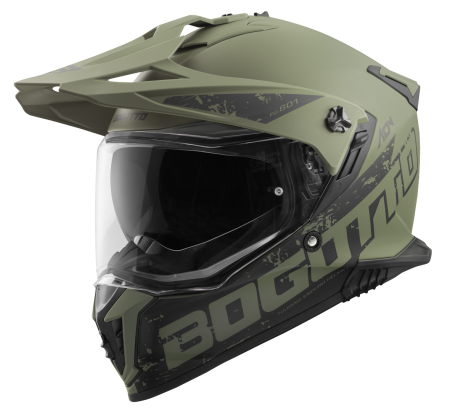 Echipament Cross  & ATV - Cască moto cross-adventure-atv Bogotto FG-601 Duo Enduro Fiberglass Off-Road ECE 22.06 - Ochelari de soare integrati, fibra de sticla