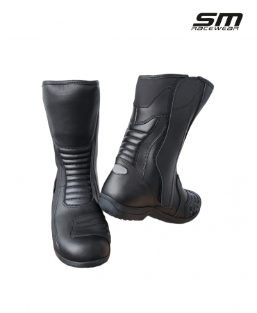 Echipament Strada - Cizme moto SM Racewear Jasper - piele naturala si materiale compozite, protectii calcai-degete, flexibilitate si element reflectorizant