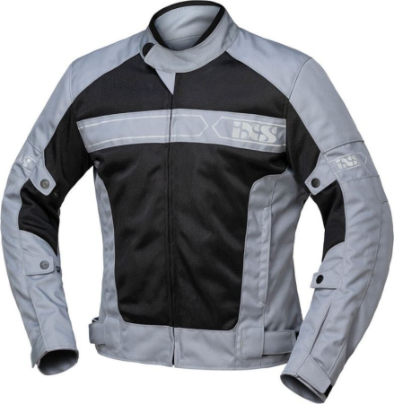 ECHIPAMENTE - Geaca moto textila de vara IXS Evo-Air - mesh, ventilata, protectii impacTec nivel 1 - Gri/Negru