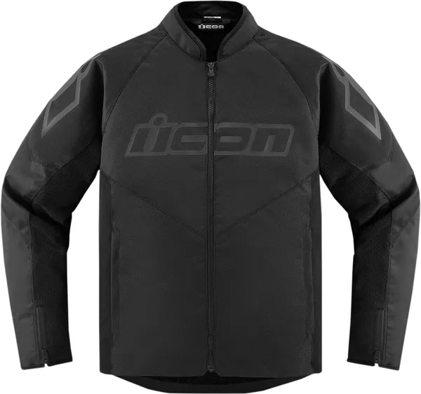 ECHIPAMENTE - Geaca moto textila Icon Hooligan Ultrabolt Negru - Barbati - Vara - Ventilata integral - Protectii CE , D3O pentru Coate, Umeri si Coloana