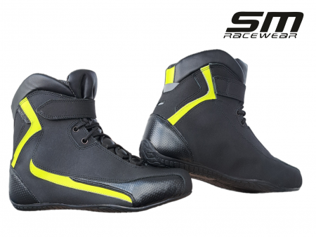 Incaltaminte dama - Ghete moto SM Racewear Astro Seven - constructie din piele si compozit, intarituri calcai-degete si insertii reflectorizante