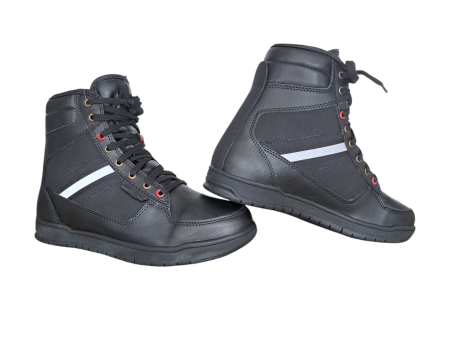 ECHIPAMENTE - Ghete moto SM Racewear Sneak Adi - constructie din piele si compozit, intarituri calcai-degete si insertii reflectorizante