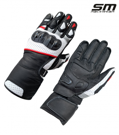 ECHIPAMENTE - Manusi moto SM Racewear Alp - piele bovina dublata, protectii compozite antebrat-degete si sistem dublu de inchidere, diverse culori