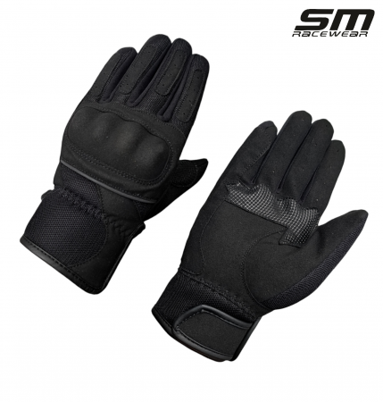 Manusi dama - Manusi moto SM Racewear City Pro - material textil ventilat, protectii monturi si palma intarita