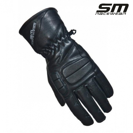ECHIPAMENTE - Manusi moto din piele bovina SM Racewear Cursier Touring - Barbati - Touring - Protectii monturi - Palma dublata