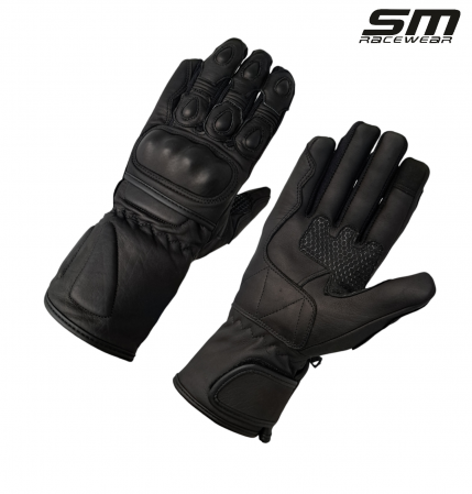 ECHIPAMENTE - Manusi moto SM Racewear Warrior - piele bovina dublata, protectii extinse monturi-antebrat si cusaturi rezistente la rupere