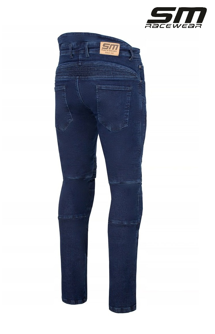 Blugi moto SM Racewear Chaser - Barbati - Urban - Protectii CE - Material rezistent la abraziune (Kevlar/Aramida) - Albastru/Negru [1]
