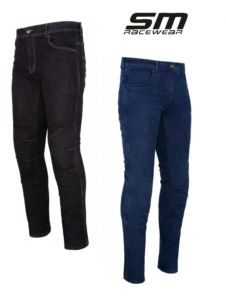 Blugi moto SM Racewear Strada - Barbati - Urban - Protectii CE - Intarituri Kevlar in zonele cu impact (solduri/genunchi) - Diverse culori [1]