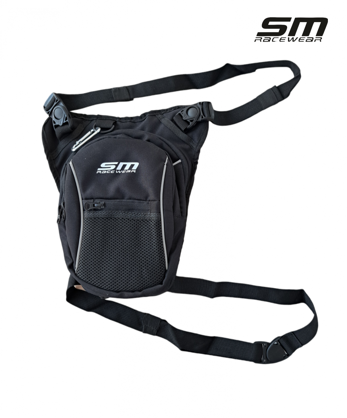Borseta moto SM Racewear Rave - prindere talie-picior cu incuietori rapide, reglaje multiple și compartiment extensibil cu fermoar [2]