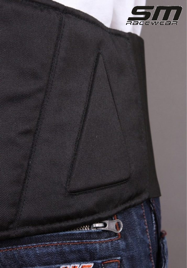 Brau moto SM Racewear GTX - constructie ergonomica, protectii soft coloana, material elastic lateral si inchidere Velcro [5]