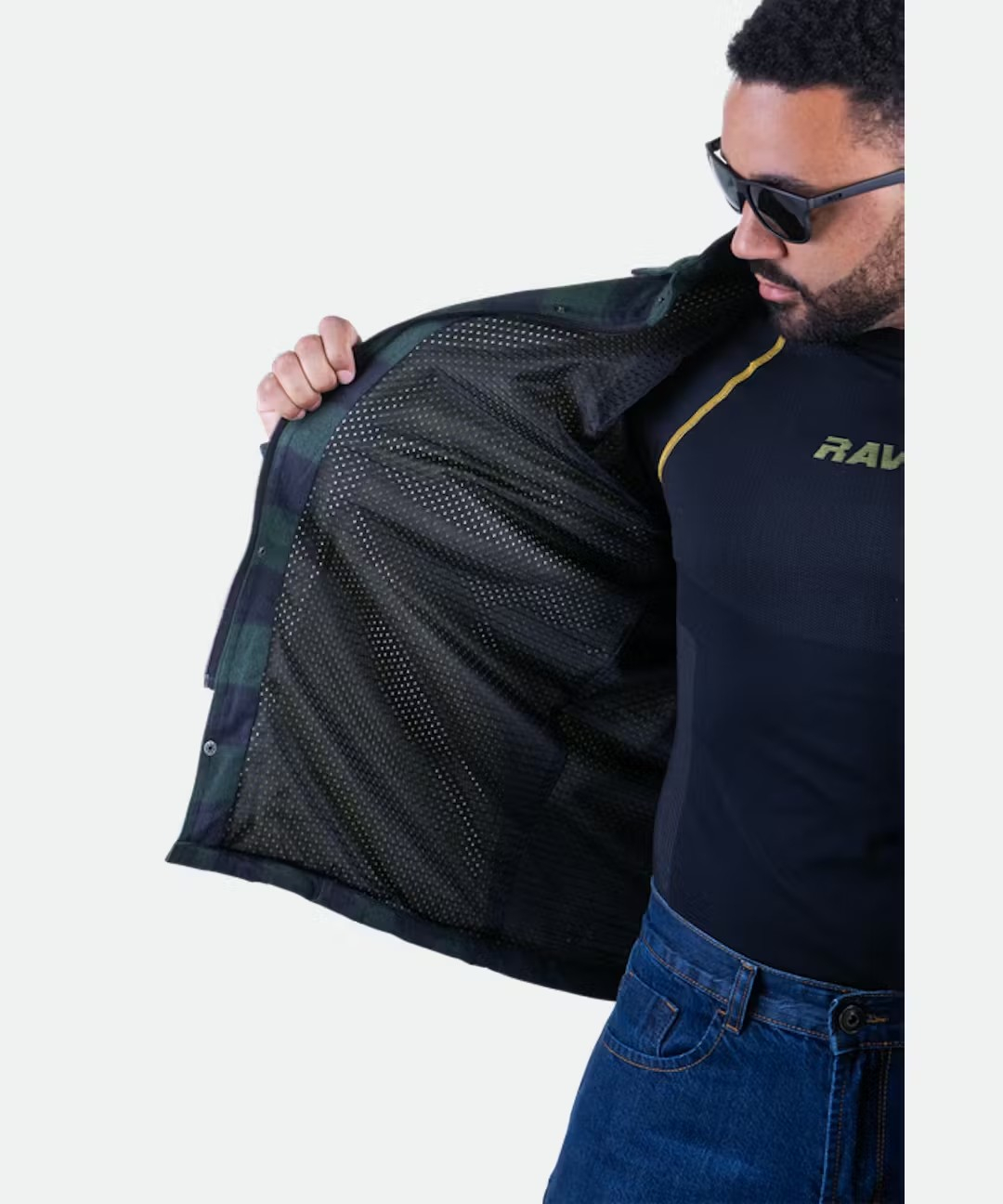 Camasa moto Course Thunder - Aramida integral, protectii CE umeri/coate/coloana, inchidere fermoar + capse [6]