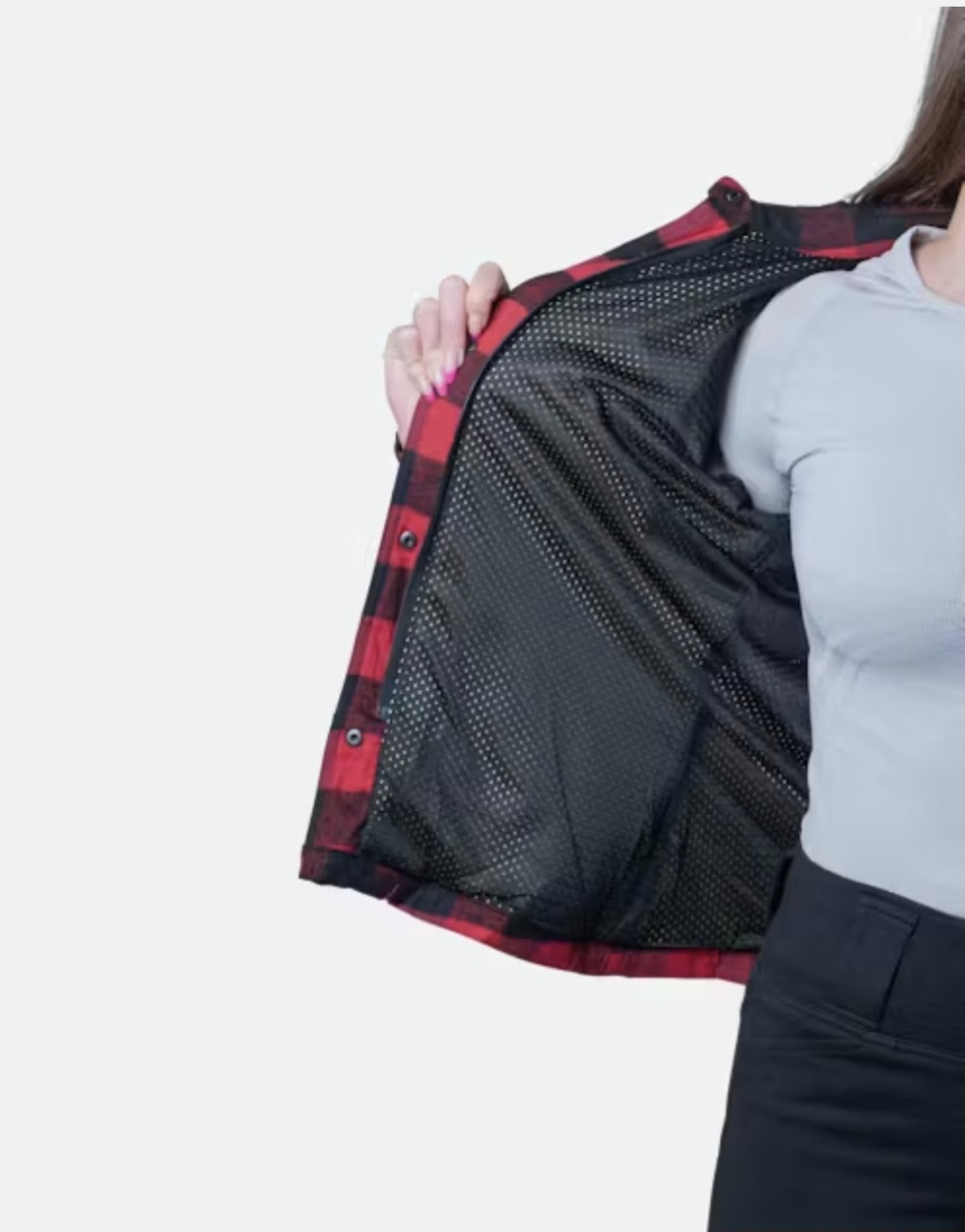 Camasa moto dama Course Thunder - Kevlar integral, protectii CE umeri/coate, inchidere fermoar + capse [2]