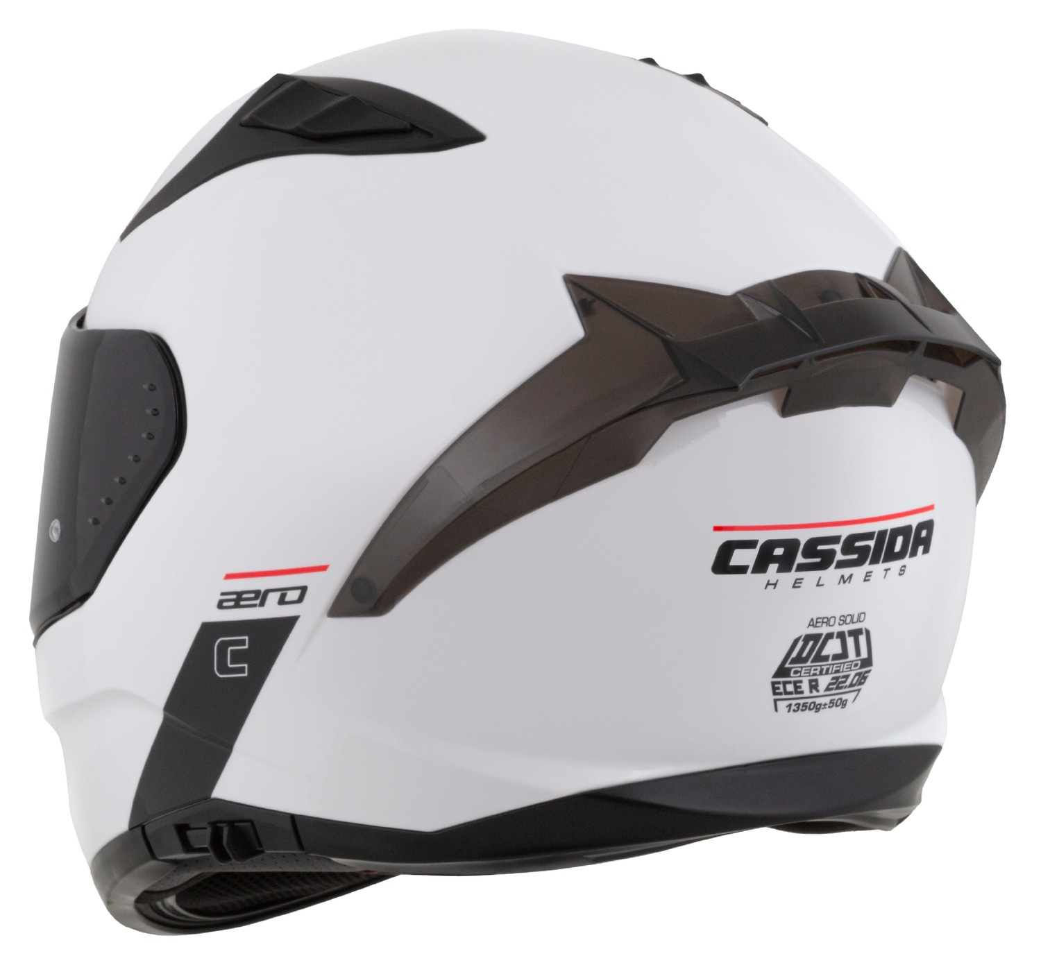 Casca integrala Cassida Aero Solid - Alb-Negru Omologare ECE 22.06. [2]