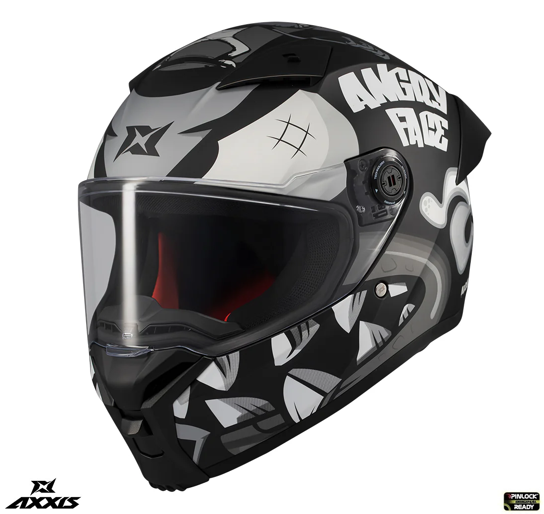 Casca integrala Axxis Fenix Angry Face B2 negru mat - tip viziera: MT-V-31B - DKS429 [1]