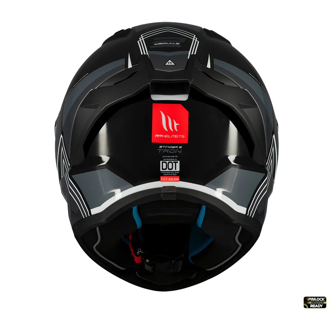 Casca integrala MT Stinger 2 Tron B12 negru/gri lucios - tip viziera: MT-V-28B [4]