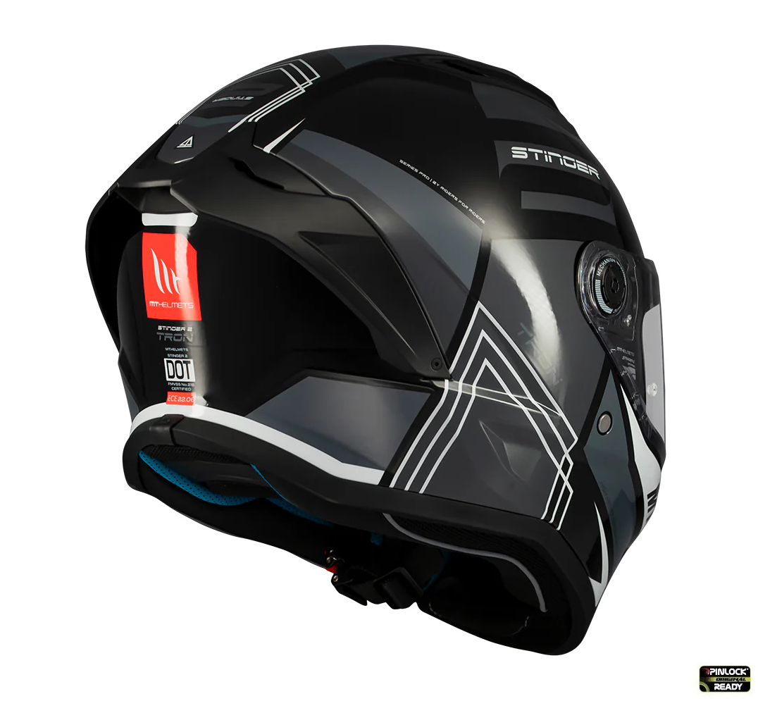 Casca integrala MT Stinger 2 Tron B12 negru/gri lucios - tip viziera: MT-V-28B [3]