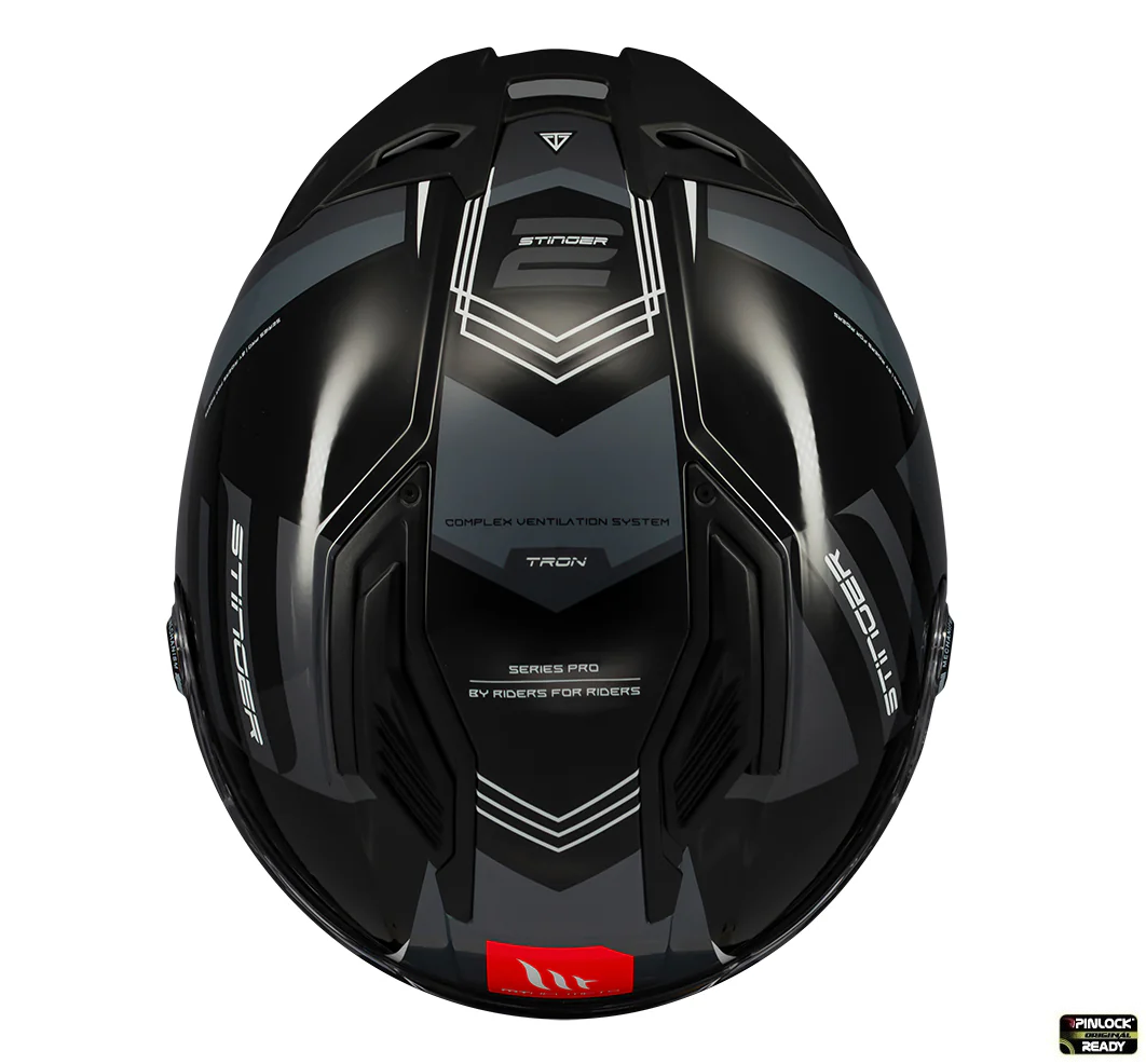 Casca integrala MT Stinger 2 Tron B12 negru/gri lucios - tip viziera: MT-V-28B [5]
