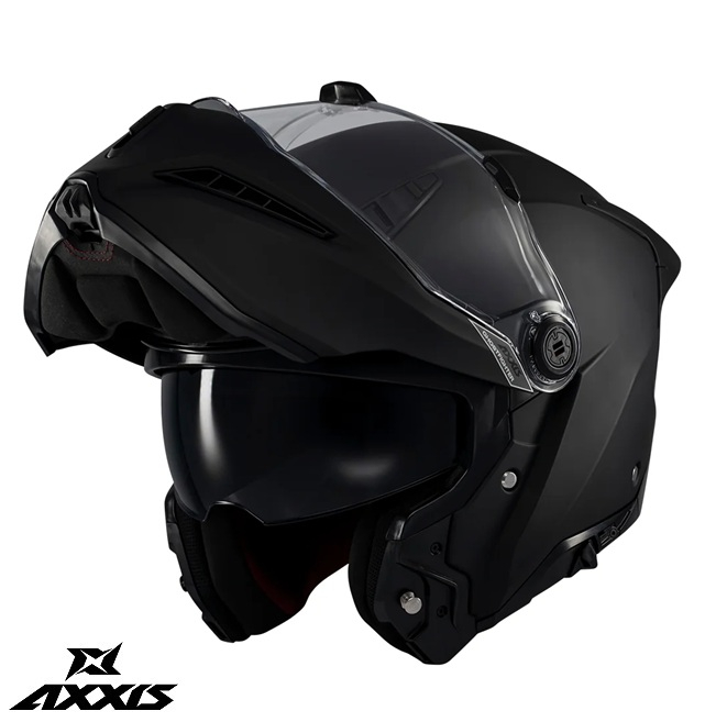 Casca modulabila (flip-up) Axxis GhostFighter SV A1 negru mat (ochelari soare integrati) Pinlock Ready - tip viziera: MT-V-36 [1]