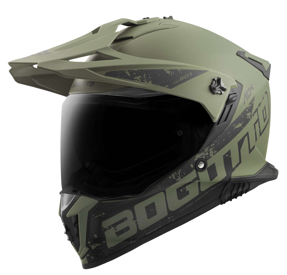 Cască moto cross-adventure-atv Bogotto FG-601 Duo Enduro Fiberglass Off-Road ECE 22.06 - Ochelari de soare integrati, fibra de sticla [6]