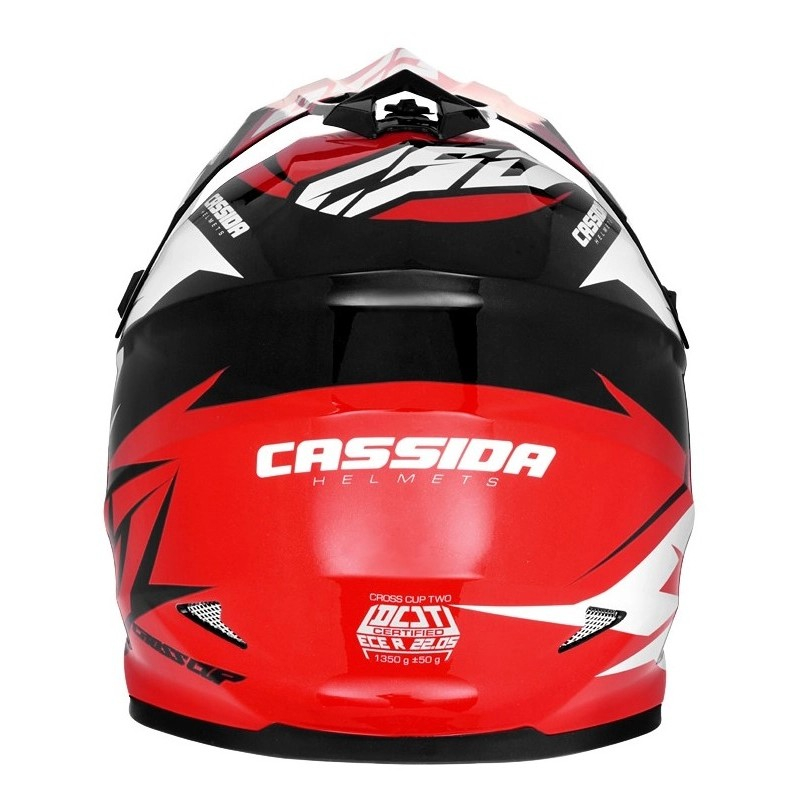 Casca moto cross/enduro Cassida Cross Cup Two - Rosu/Alb/Negru, filtru carbon, ECE 22.05 [4]