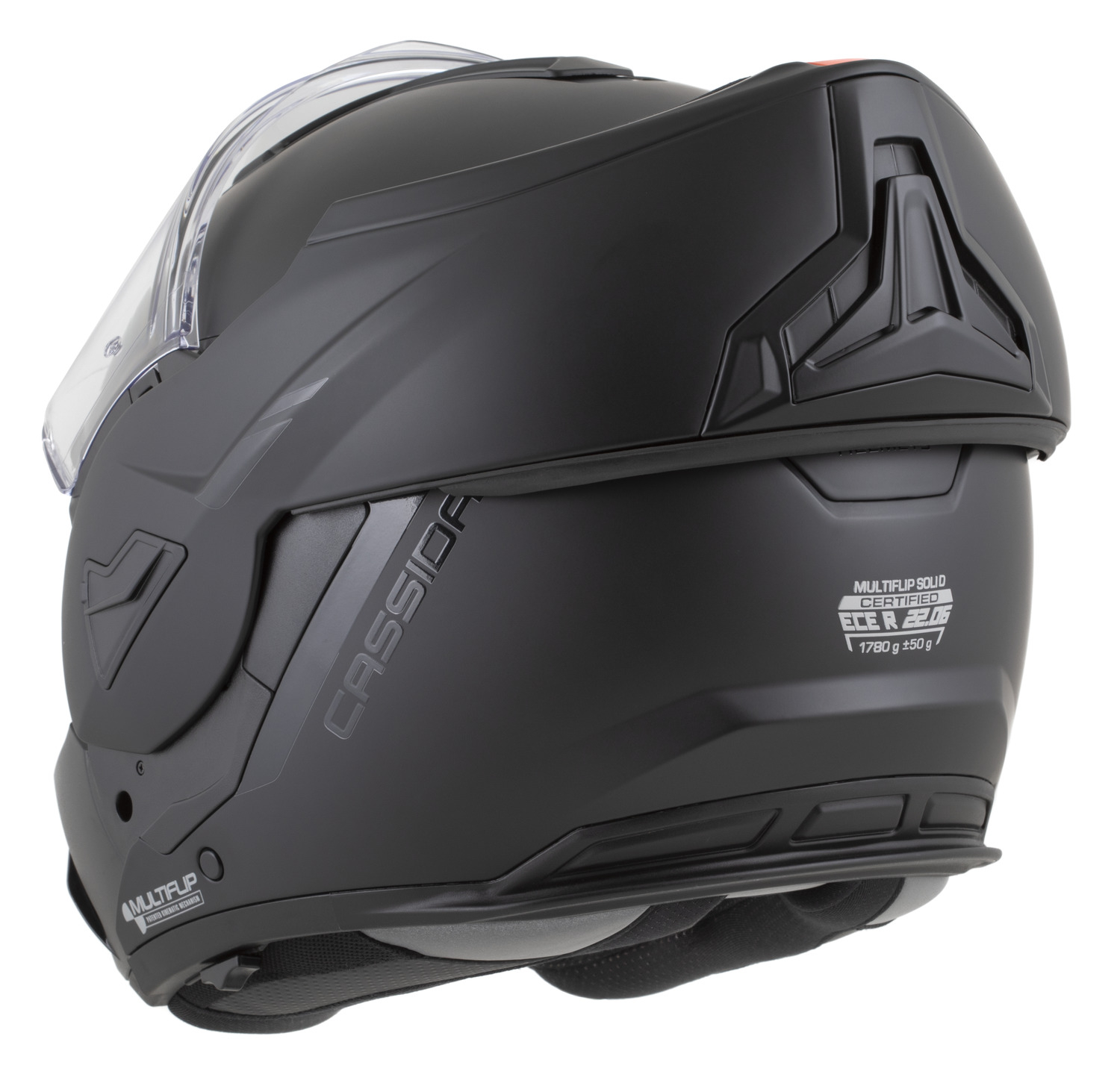 Casca moto Flip-Back, Cassida Black Out Multiflip Solid cu Ochelari Soare Integrati [3]