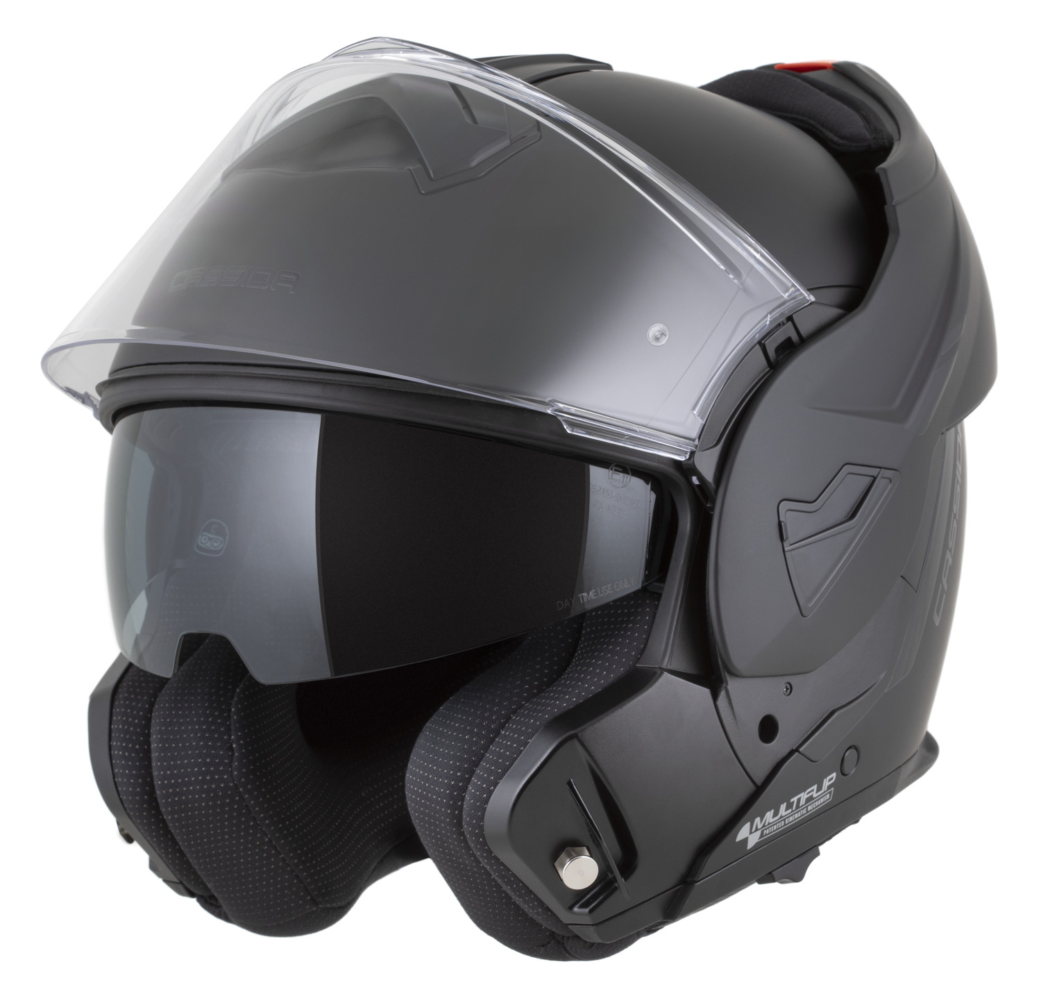 Casca moto Flip-Back, Cassida Black Out Multiflip Solid cu Ochelari Soare Integrati [17]