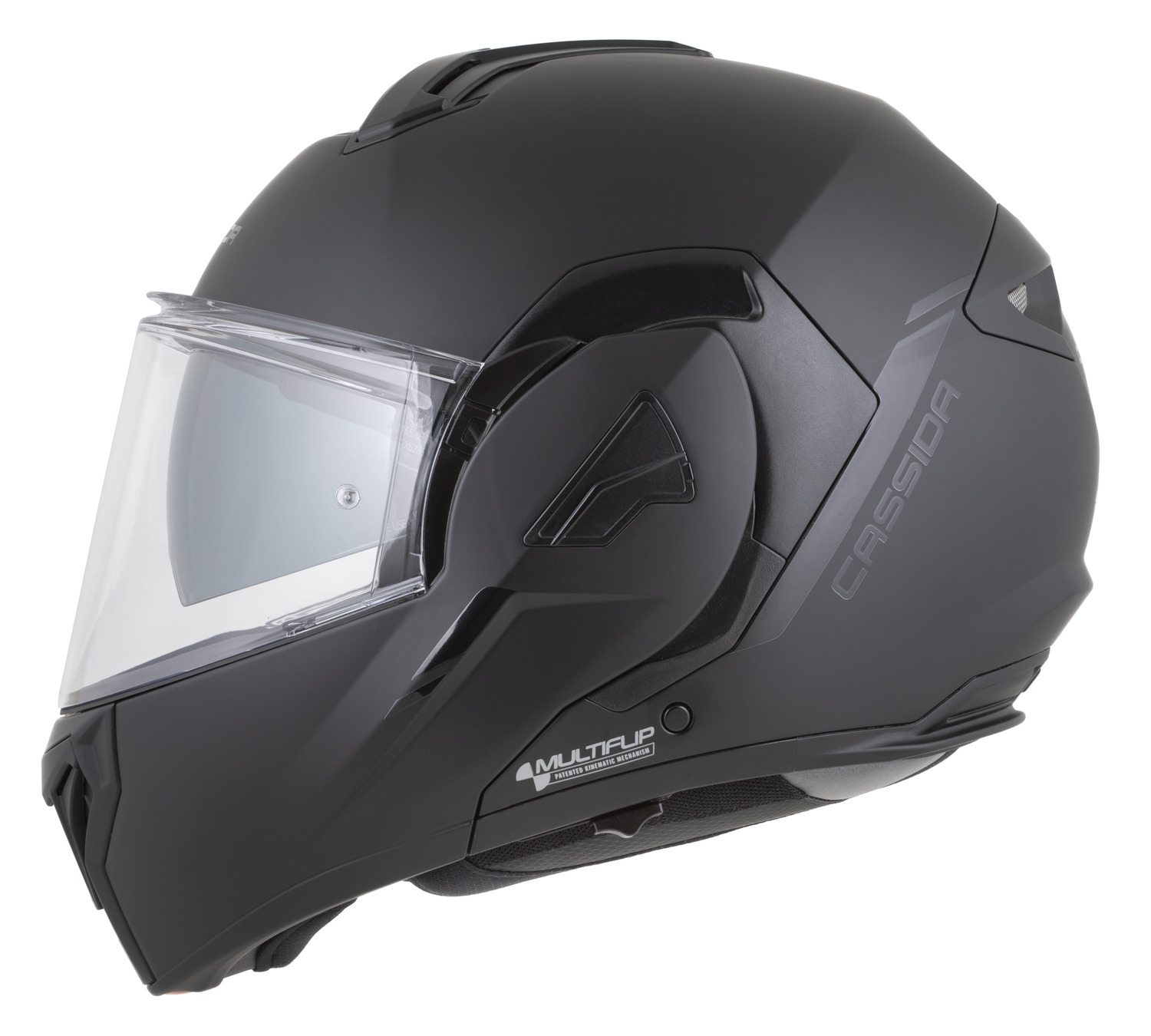 Casca moto Flip-Back, Cassida Black Out Multiflip Solid cu Ochelari Soare Integrati [25]