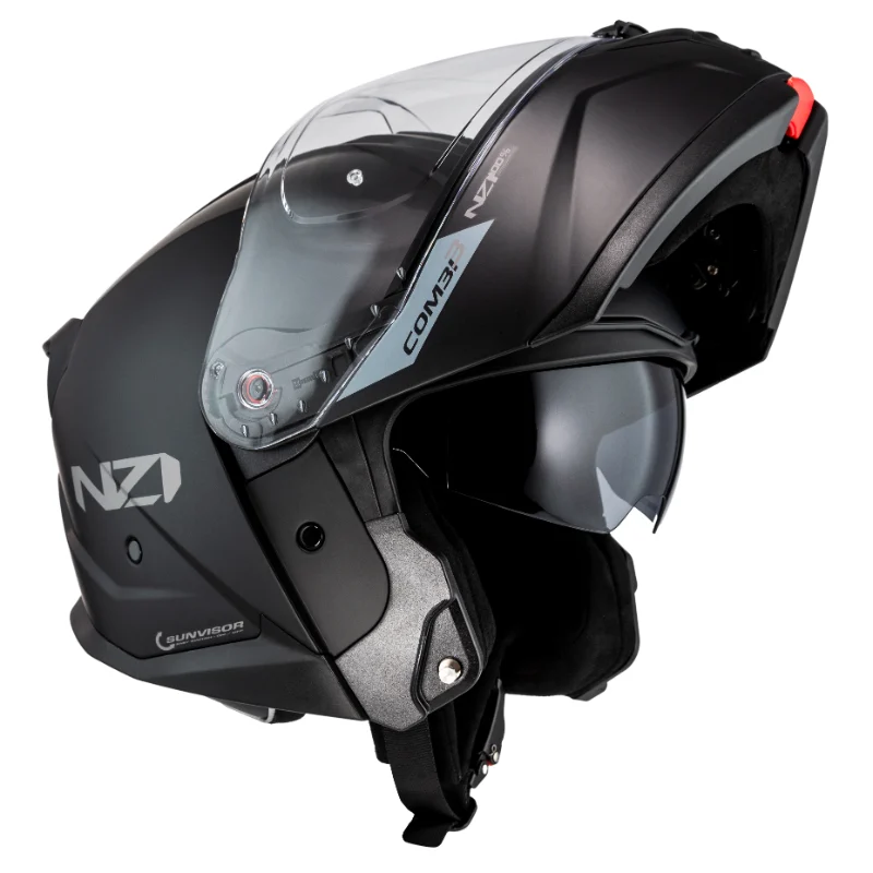 Casca moto NZI Combi 3 Duo Solid - Design Flip-Up, Viziera Solara, ECE 22.06 [5]