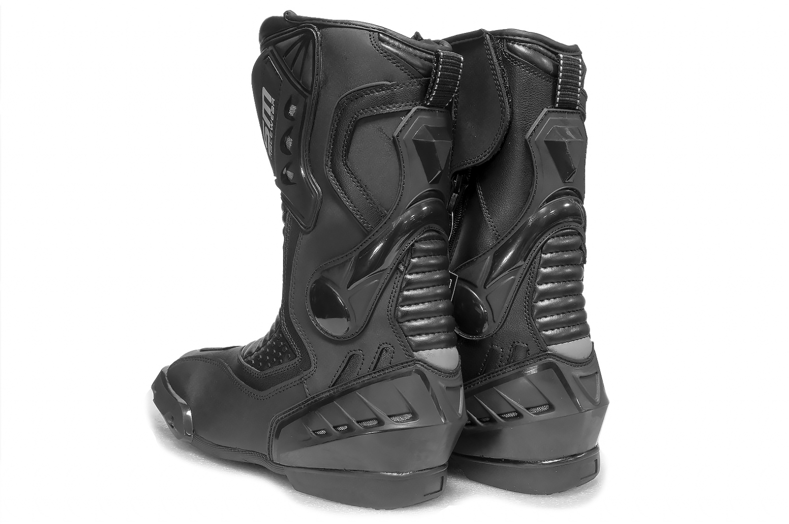 Cizme moto SM Racewear Detroit 2 - piele naturala si materiale compozite, protectii calcai-degete-lateral si zone flexibile pentru mobilitate [1]