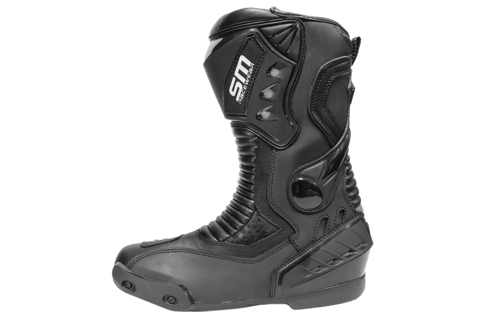 Cizme moto SM Racewear Detroit 2 - piele naturala si materiale compozite, protectii calcai-degete-lateral si zone flexibile pentru mobilitate [2]