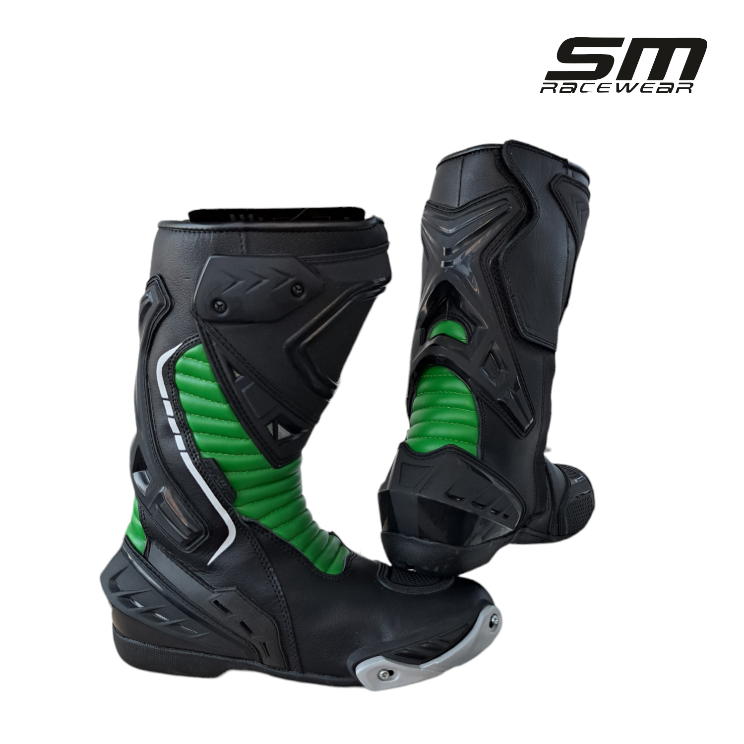 Cizme moto SM Racewear Detroit Long - piele naturala si compozit, protectii calcai-degete-lateral, aerisiri si mobilitate excelenta [8]