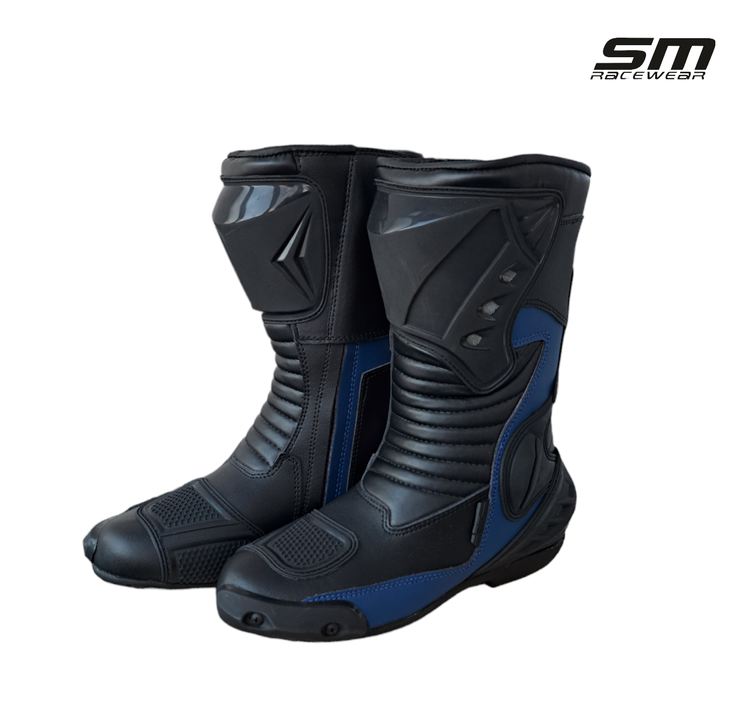 Cizme moto SM Racewear Detroit Long - piele naturala si compozit, protectii calcai-degete-lateral, aerisiri si mobilitate excelenta [4]
