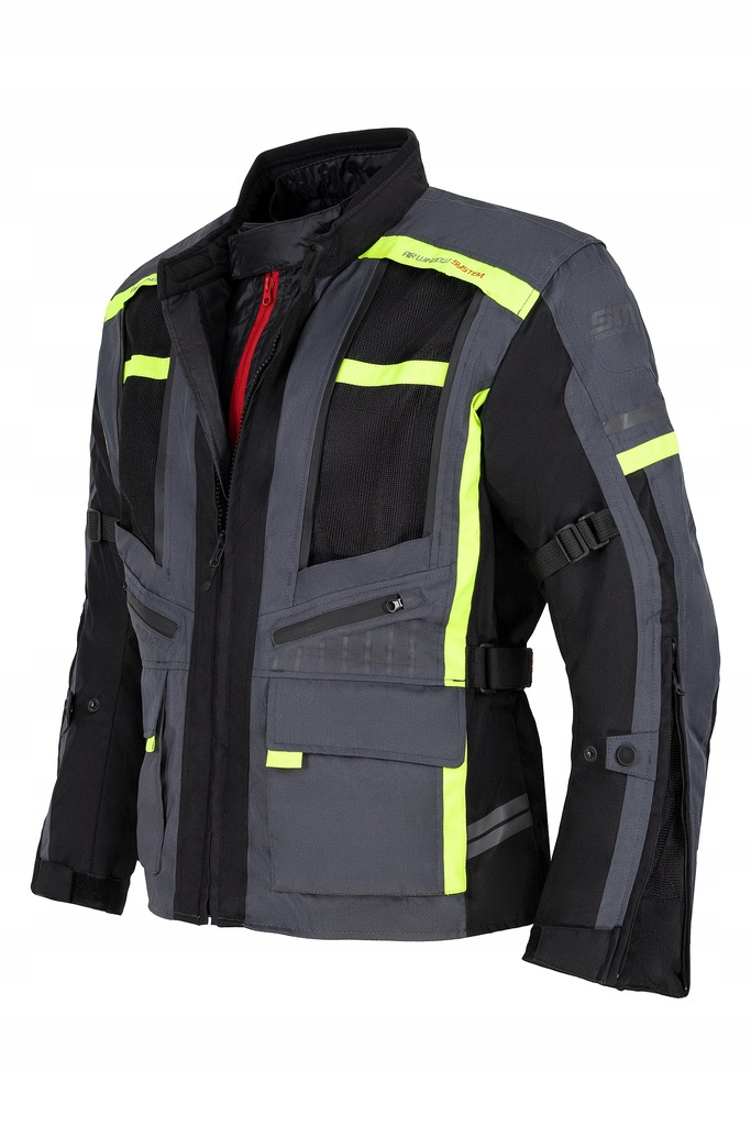 Geaca moto textila SM Racewear Defender - Barbati - Impermeabila si Ventilata - Protectii CE - Negru [3]