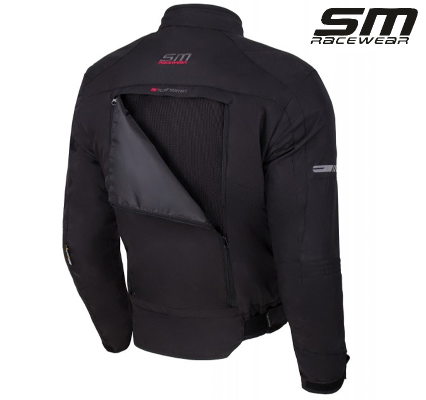Geaca moto textila SM Racewear Maestro - Barbati - 4 Sezoane - Impermeabila, Captuseala termica si Protectii CE - Gri/Negru [3]