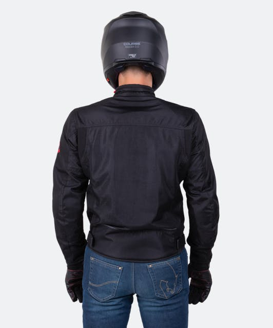 Geaca moto textil Course Vento Mesh - barbati, protectii CE, negru [1]