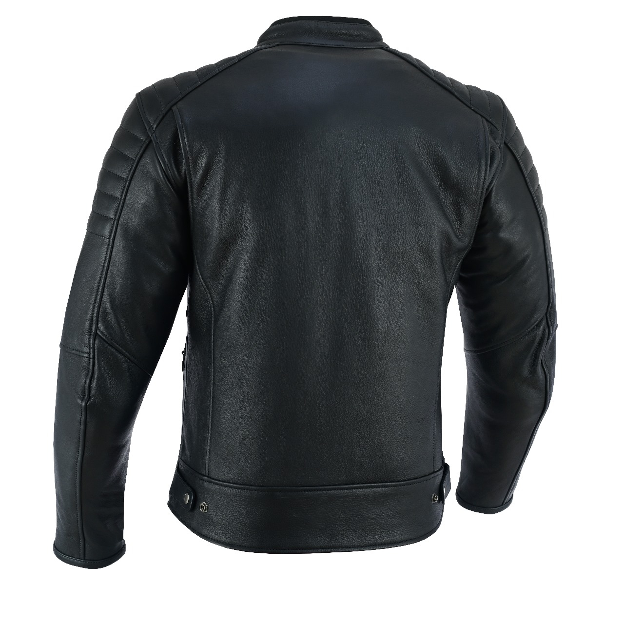 Geaca moto din piele naturala SM Racewear Presto - Barbati - Ventilata si Confortabila - Protectii CE - Negru [4]