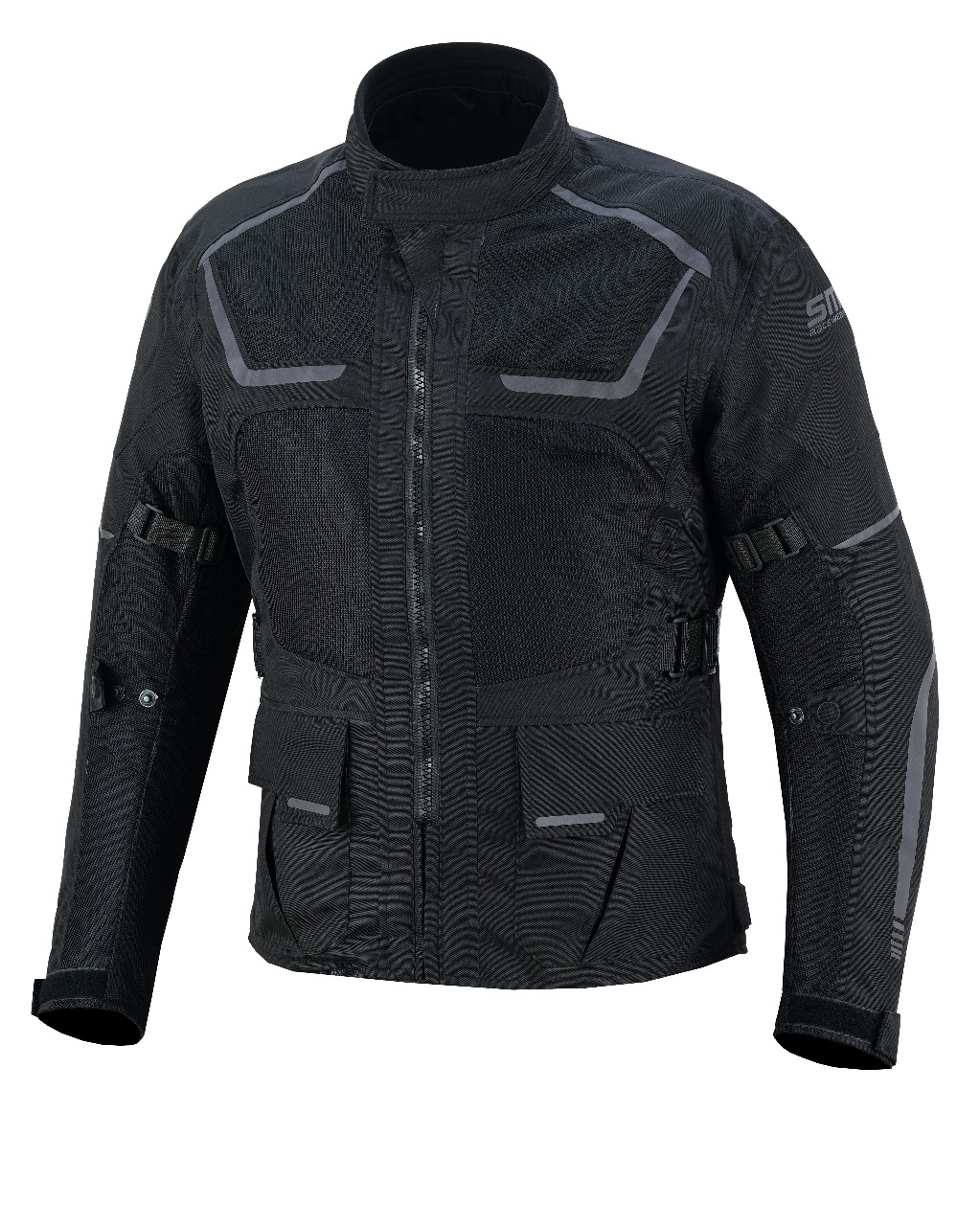 Geaca moto textila SM Racewear Arizona - Barbati - Vara - Ventilata integral - Protectii CE - Negru [1]