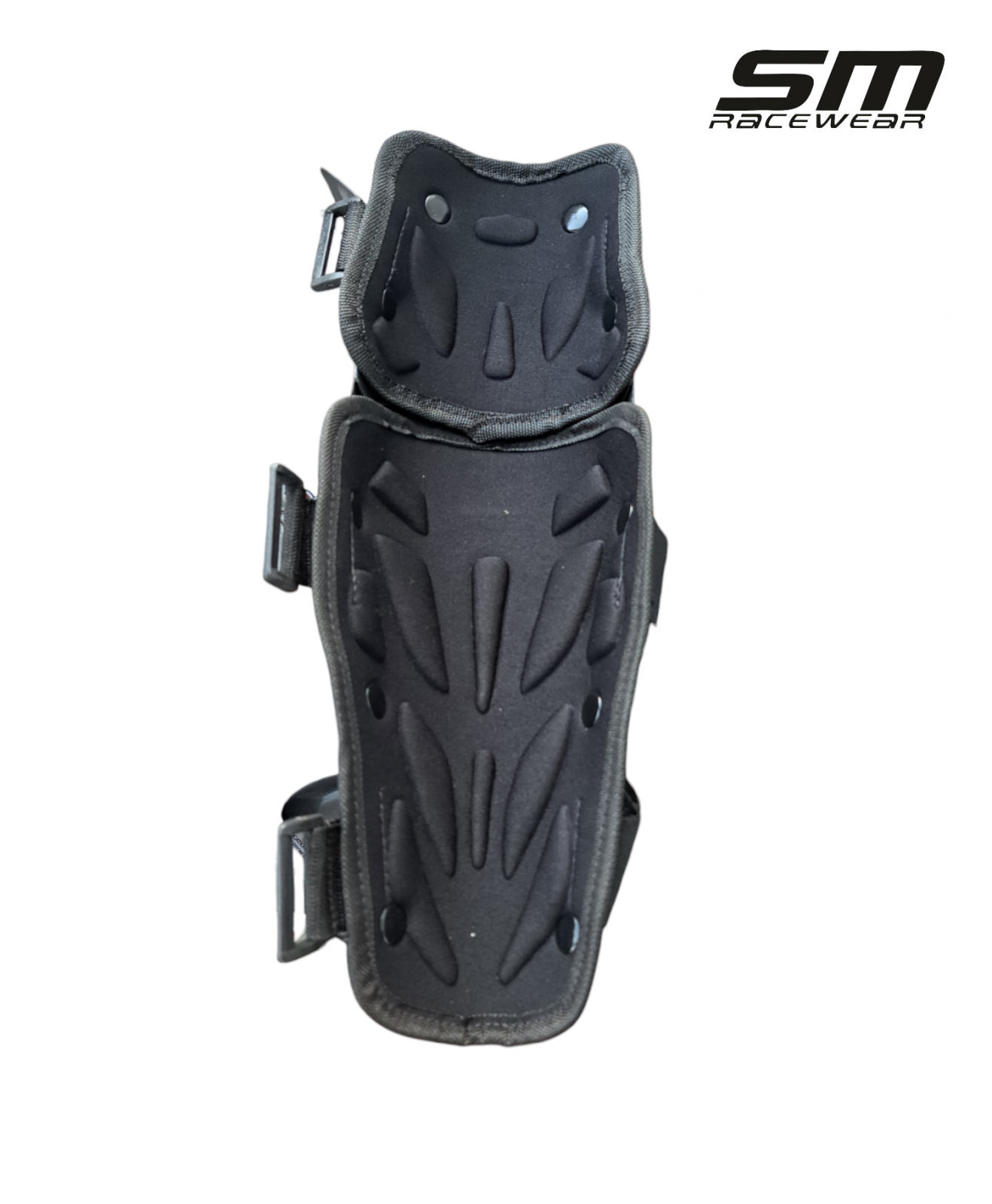 Genunchiere SM Racewear Titan - Intarituri din plastic, burete interior, ventilatie activa si prindere cu benzi elastice Velcro [1]