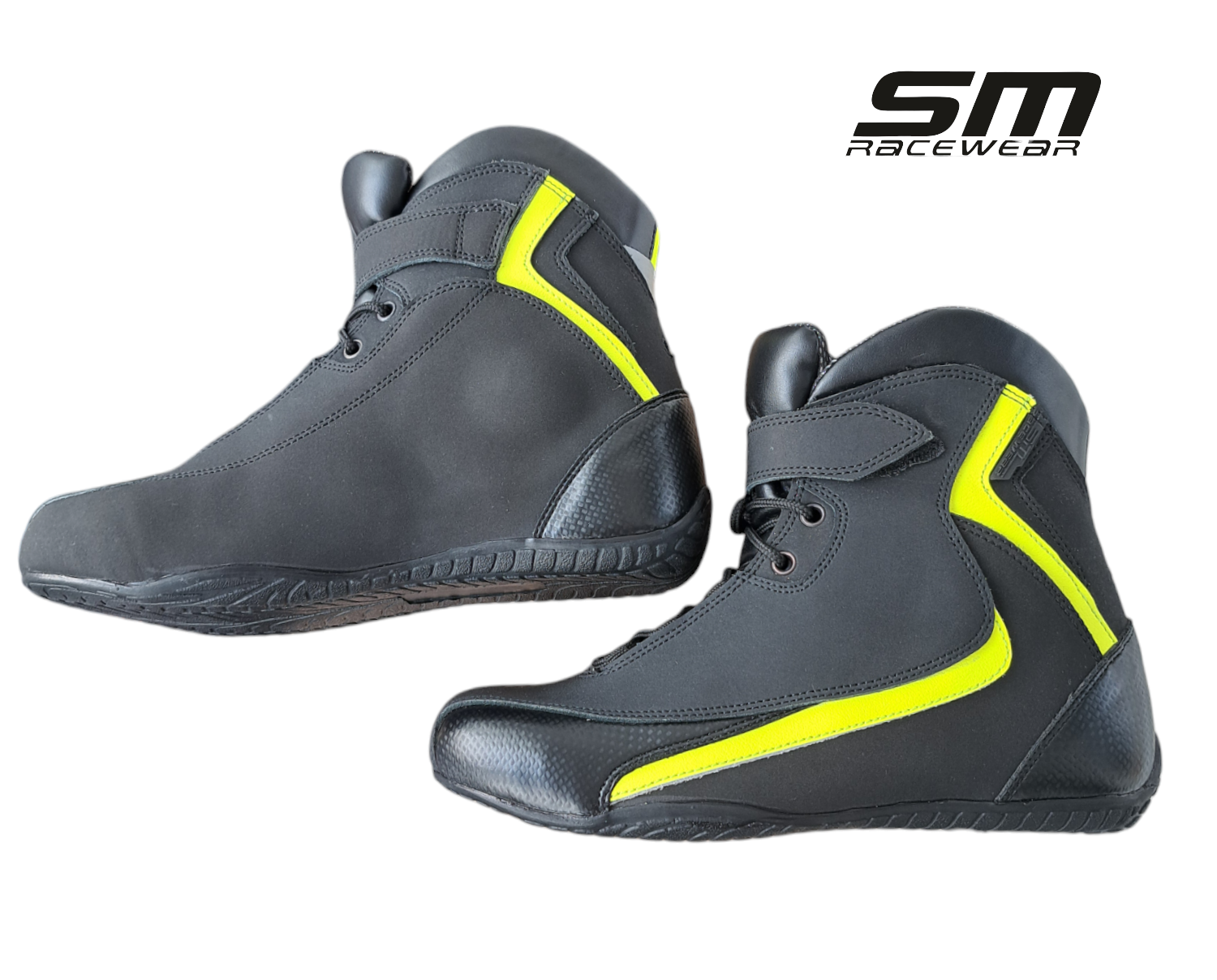 Ghete moto SM Racewear Astro Seven - constructie din piele si compozit, intarituri calcai-degete si insertii reflectorizante [2]