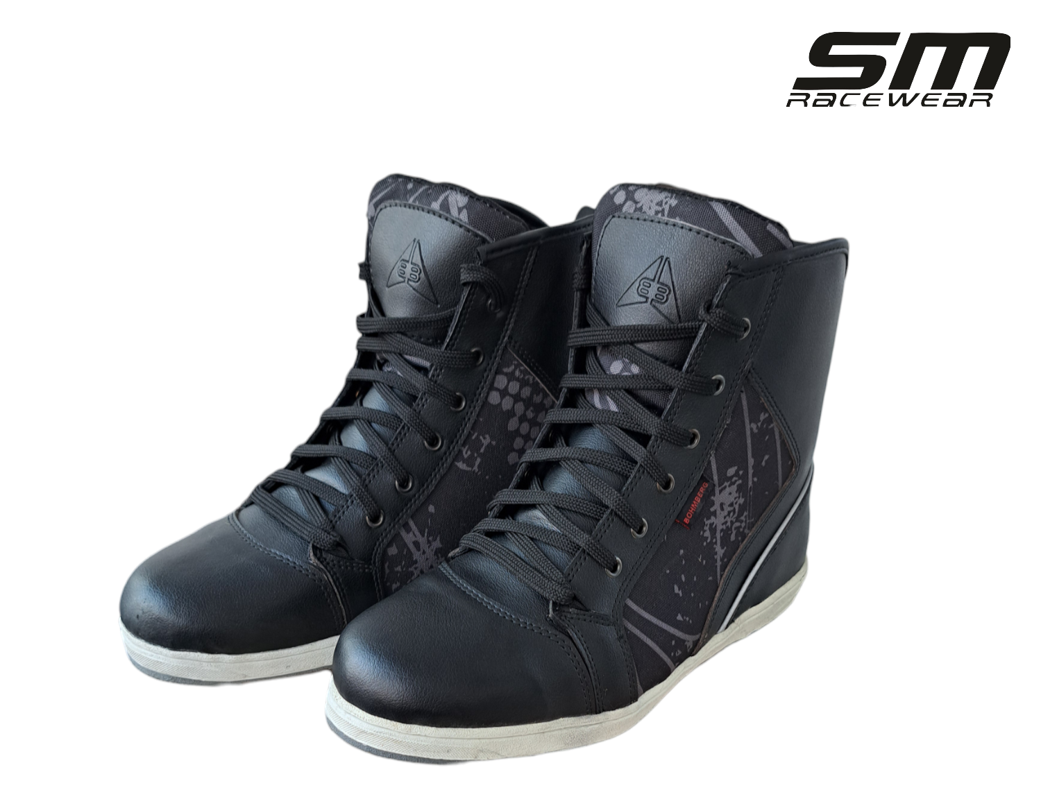 Ghete moto SM Racewear Sneak - piele si compozit, intarituri calcai-degete si protectie glezne, model peste incheietura [4]