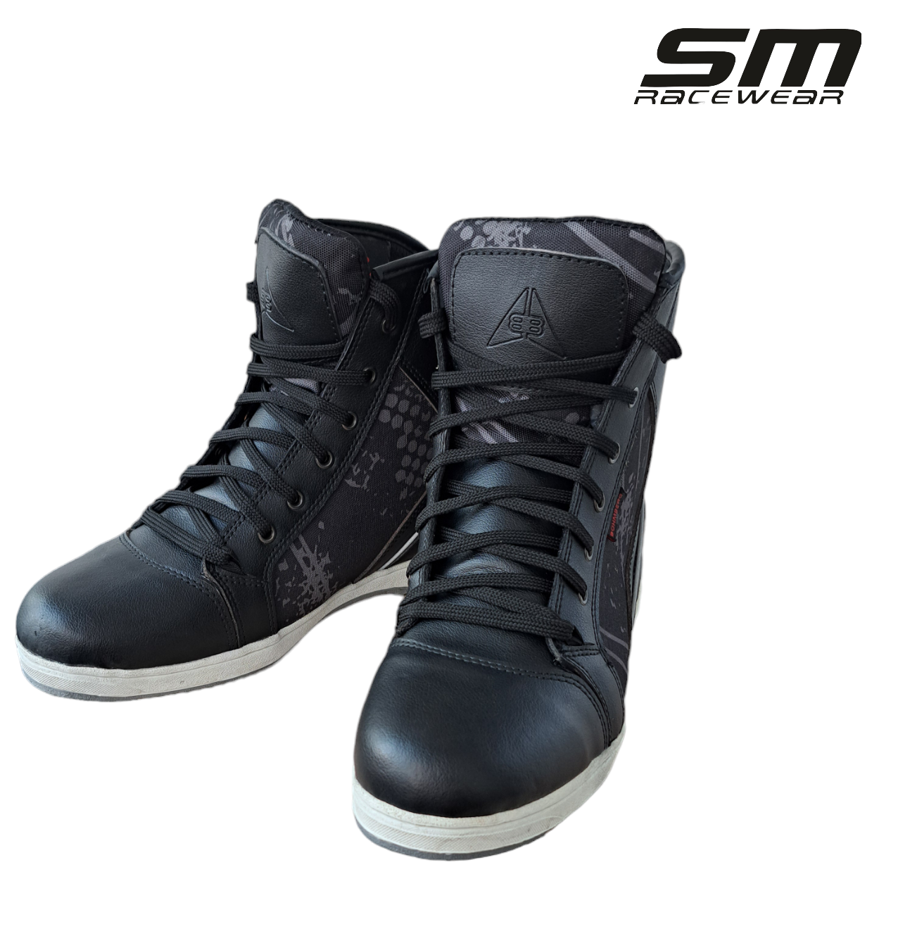 Ghete moto SM Racewear Sneak - piele si compozit, intarituri calcai-degete si protectie glezne, model peste incheietura [3]