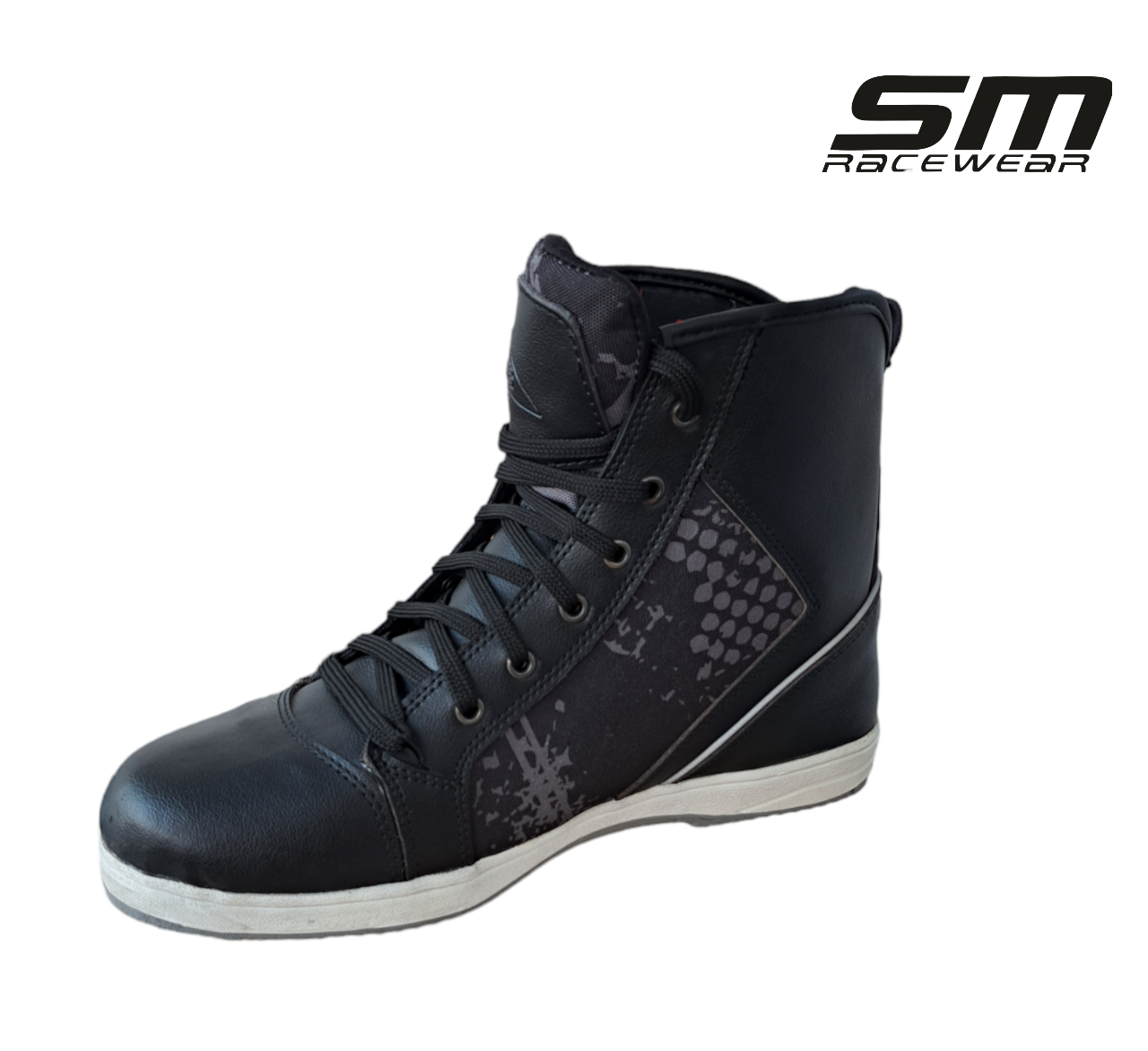 Ghete moto SM Racewear Sneak - piele si compozit, intarituri calcai-degete si protectie glezne, model peste incheietura [1]