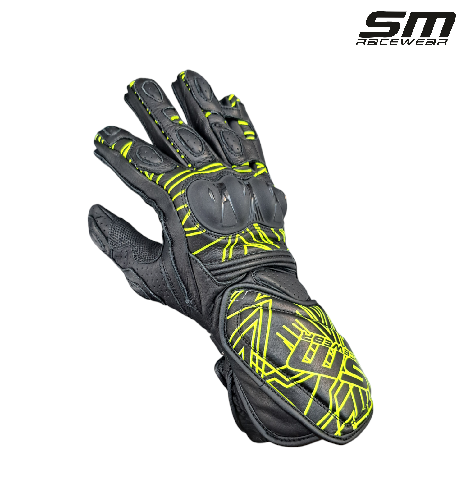 Manusi moto SM Racewear Akira - piele bovina dublata, protectii compozite extinse și sistem dublu de inchidere, diverse culori [1]