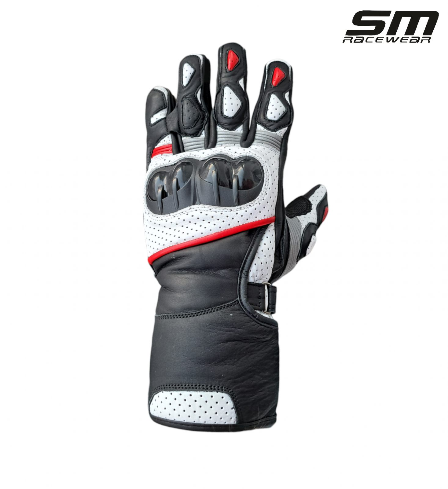 Manusi moto SM Racewear Alp - piele bovina dublata, protectii compozite antebrat-degete si sistem dublu de inchidere, diverse culori [1]
